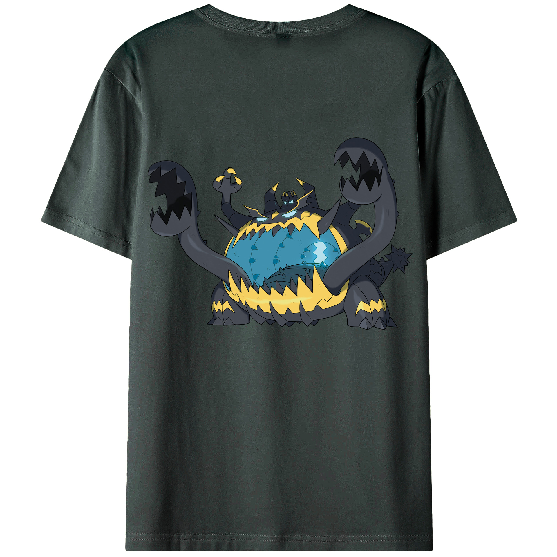 （画像用） ポケットモンスター Pokémon 綿100％ メンズ半袖Tシャツ（バックプリント） 通気性